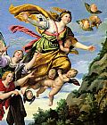 Mary Canvas Paintings - The Assumption of Mary Magdalene into Heaven Domenichino